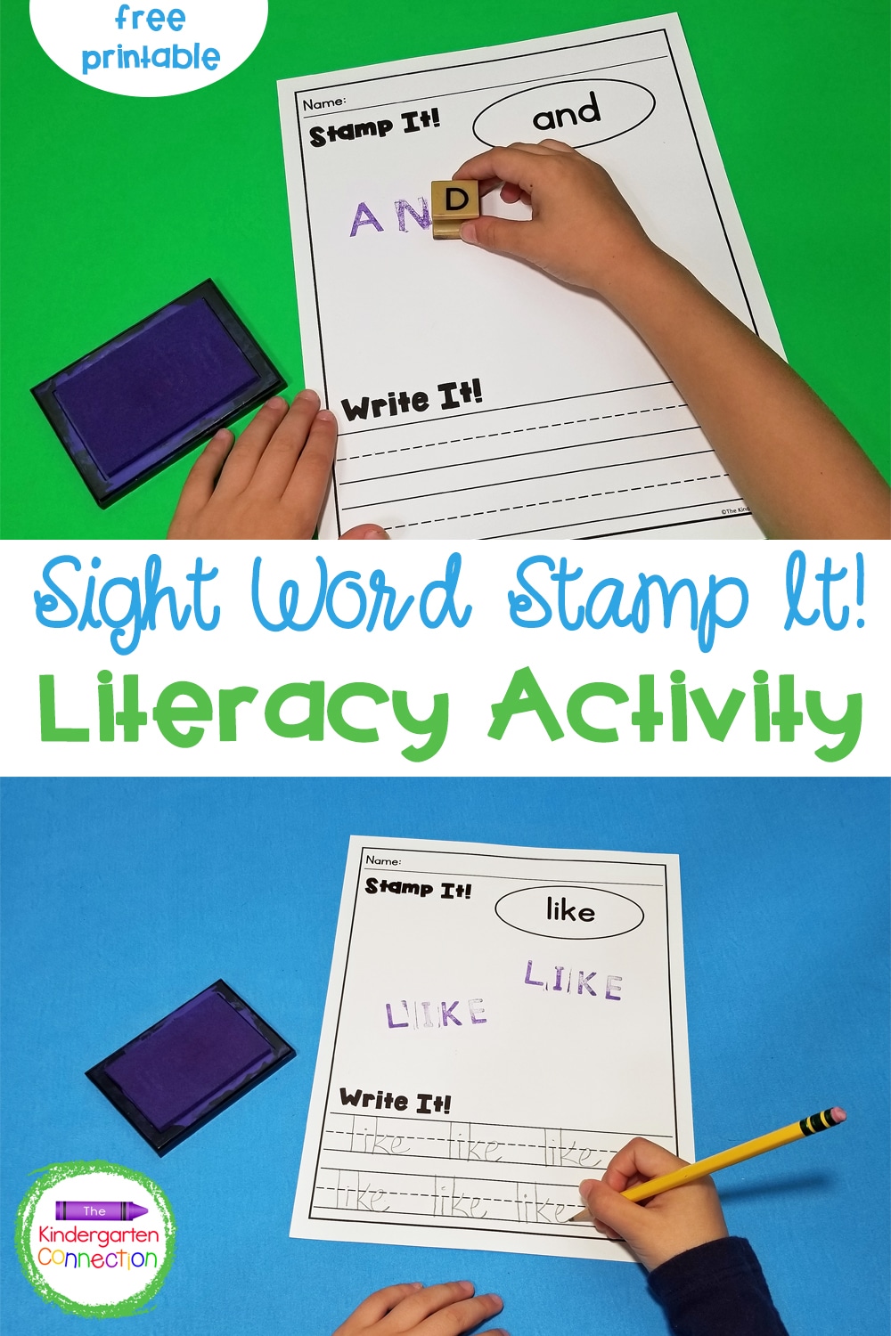 Liven up your sight word practice with this EDITABLE and free Stamp It! Sight Word Activity for Kindergarten!