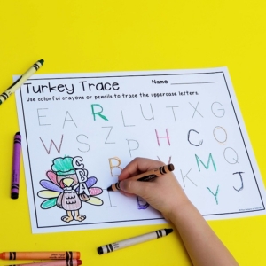Turkey Trace Alphabet Printables