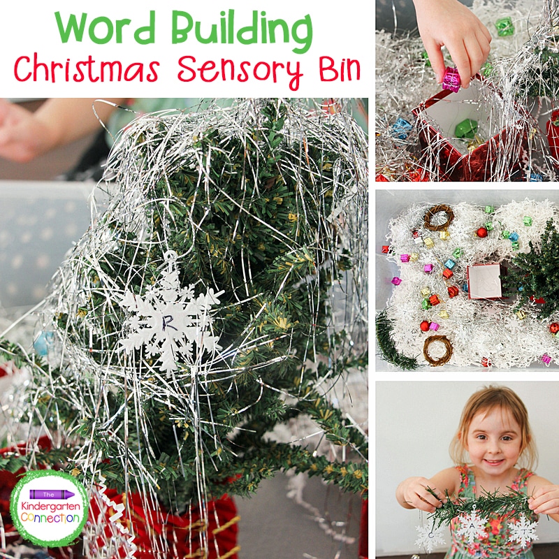 Place all of the materials you have chosen in a large bin and add the Christmas tree for students to play with.