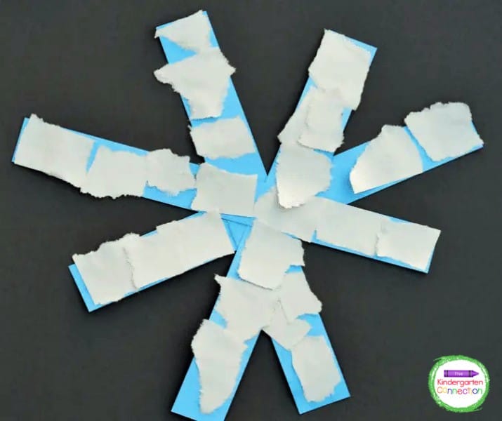 The finished product is a super simple and adorable snowflake your students will be proud to display!