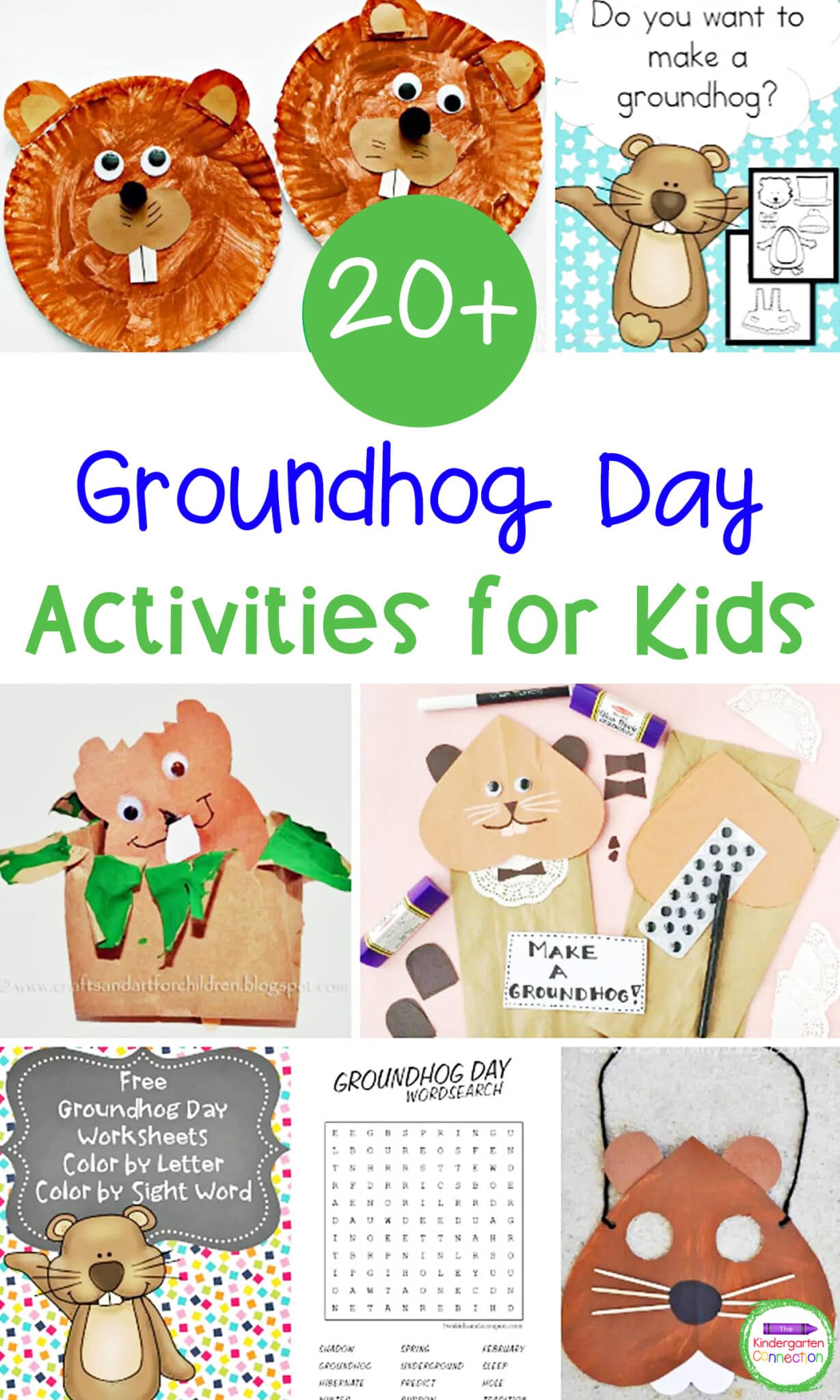 This list of Groundhog Day Activities for Kids will provide tons of fun crafts, printables, and activities for Kindergarten and 1st grade!