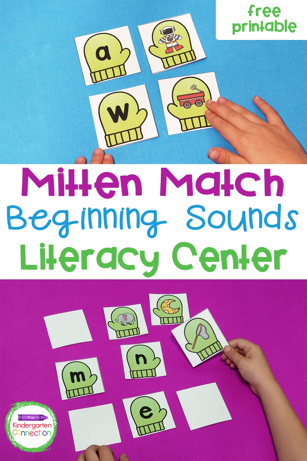 Practice beginning sounds in a fun, seasonal way with this free Mitten Match Beginning Sounds Game! It's perfect for your literacy centers!