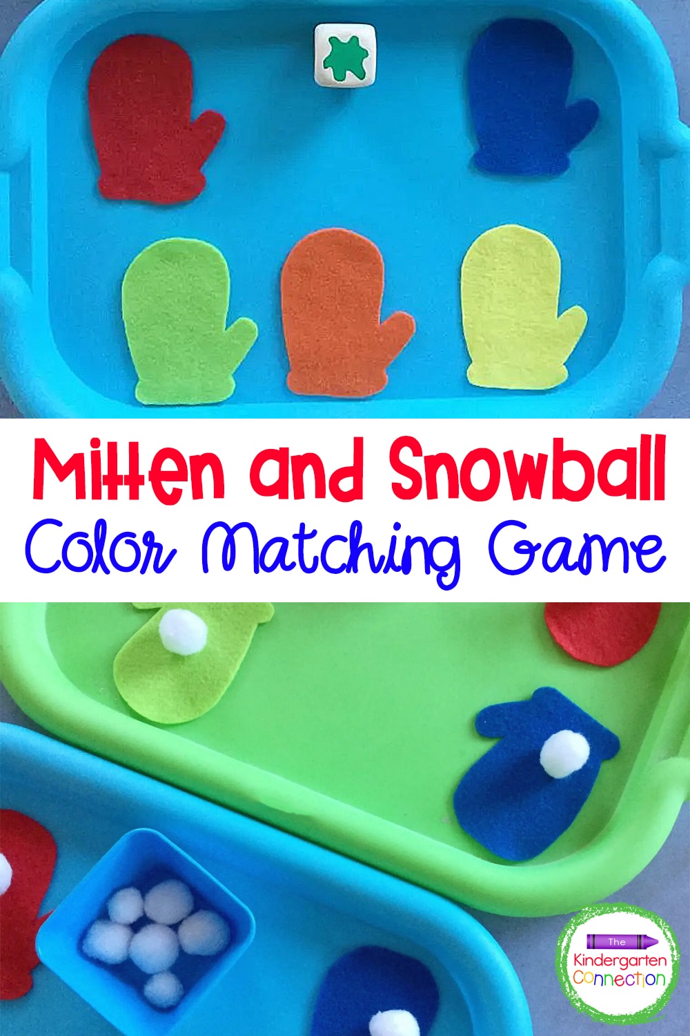 Play this fun, hands-on Mitten and Snowball Color Matching Game with your kids this winter and strengthen color recognition skills!