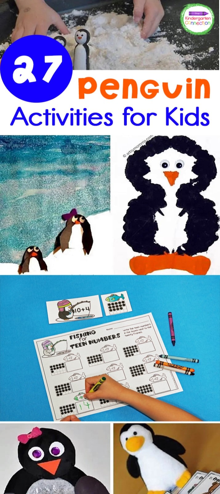 These 27 super cool penguin activities for kids include must-try crafts, printables, and more to add to your lesson plans or penguin unit!