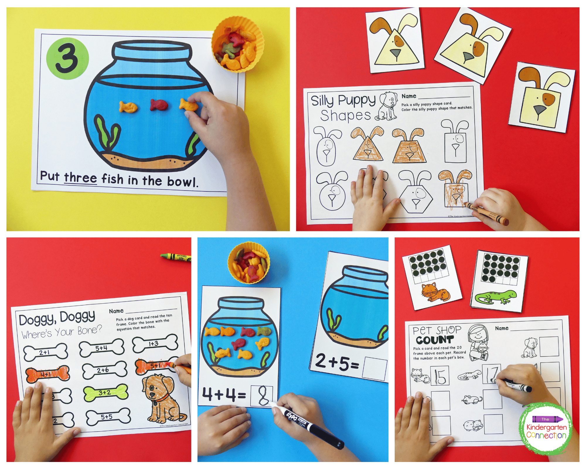 In this resource pack, find fun math centers and activities with a pet theme.