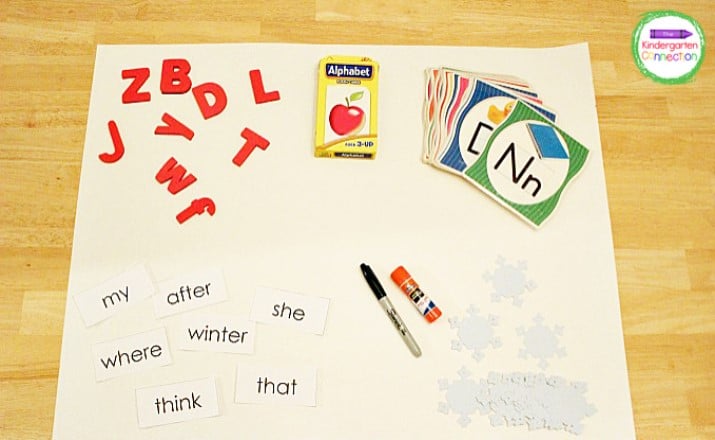 Easily make this Sight Word Game for Kindergarten with these simple supplies!