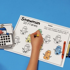 Snowman 20 Frames Math Game