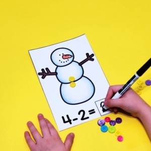 Snowman Subtraction Mats