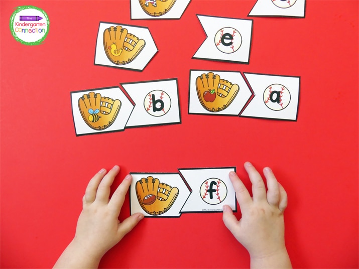 These baseball themed puzzles are the perfect way to keep beginning sounds practice engaging and fun!