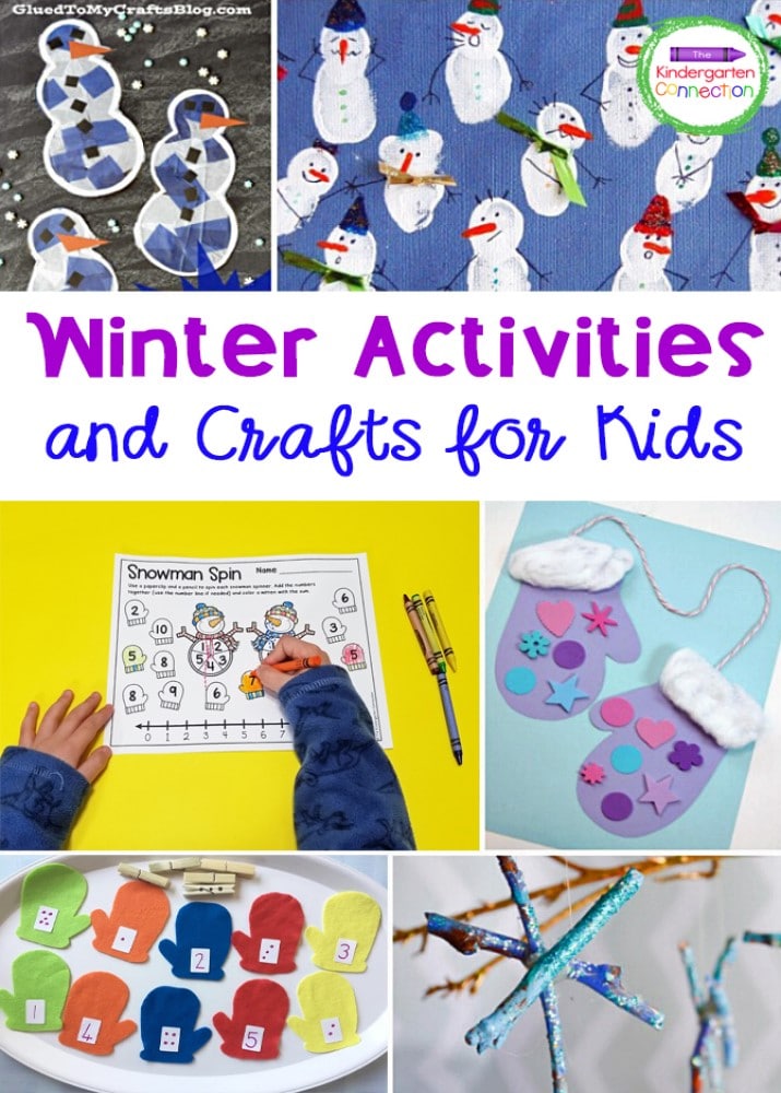 This list of 50+ Winter Crafts and Activities for kids includes learning printables, fun games, winter arts and crafts, and more!