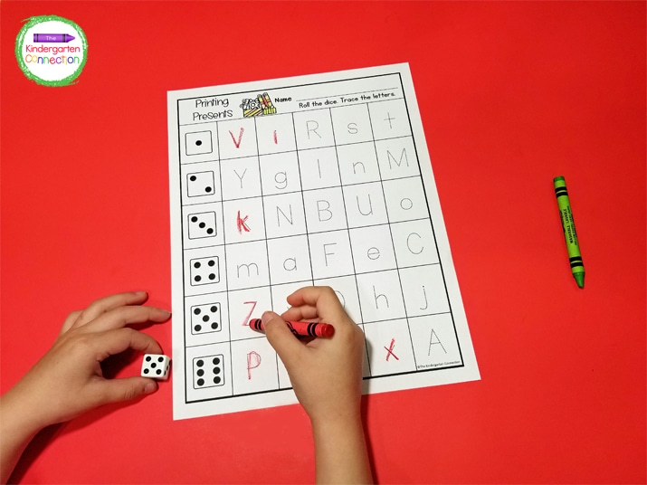 For this activity, just grab some dice, fun writing tools, and the Printing Presents printable and you're all set.