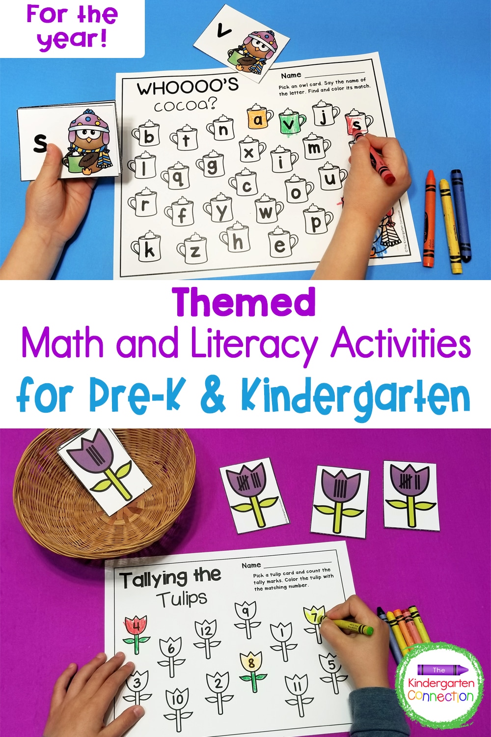 This bundle of Themed Math and Literacy Activities for Pre-K & Kindergarten covers a variety of skills in an engaging way that your students will love!
