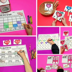 Valentine's Day Math and Literacy Centers
