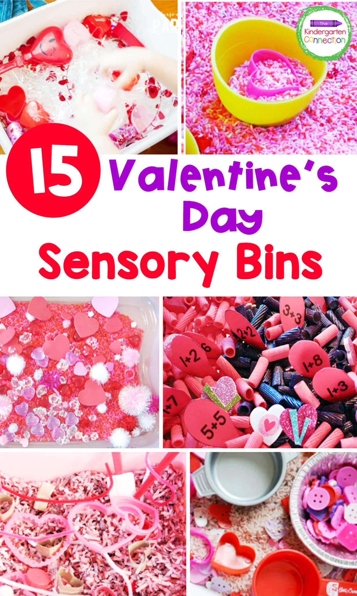 Incorporate hands-on learning and check out these awesome Valentine's Day Sensory Bins for Pre-K & Kindergarten!