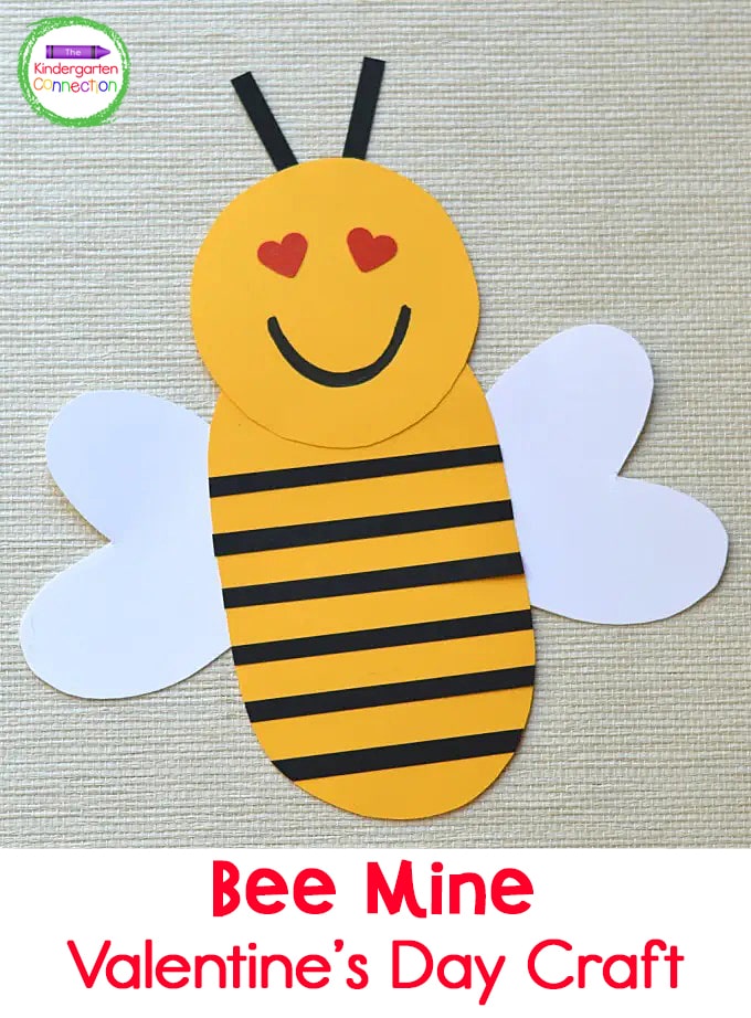 Your students will be buzzing with excitement as they create this simple and sweet Bee Mine Valentine's Day Craft for Kids!