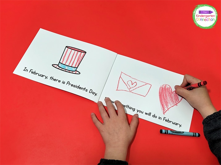 Prep this book in no time. Just print, cut in half, and staple and you have your February emergent reader ready to go!