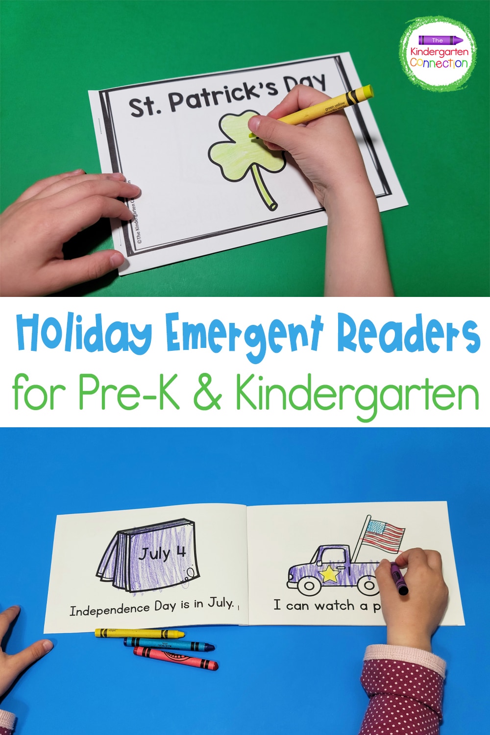 These Holiday Printable Emergent Readers for Pre-K & Kindergarten are a fun way to celebrate the holidays while strengthening literacy skills!