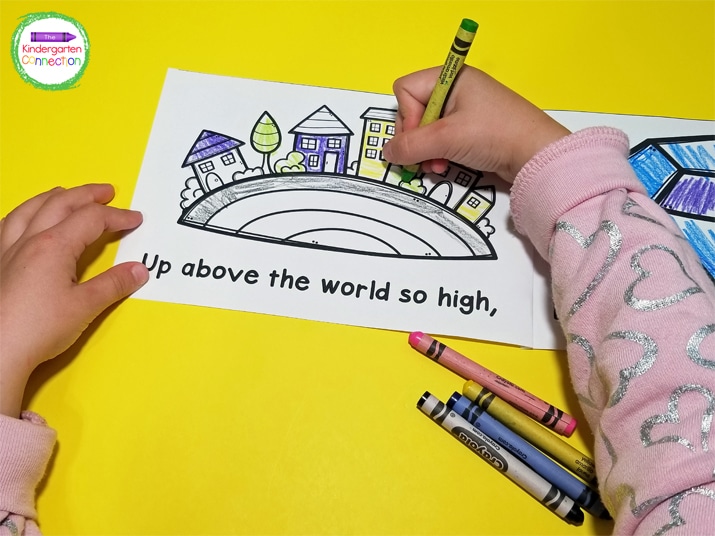Students can color the fun pictures to make the books their own!