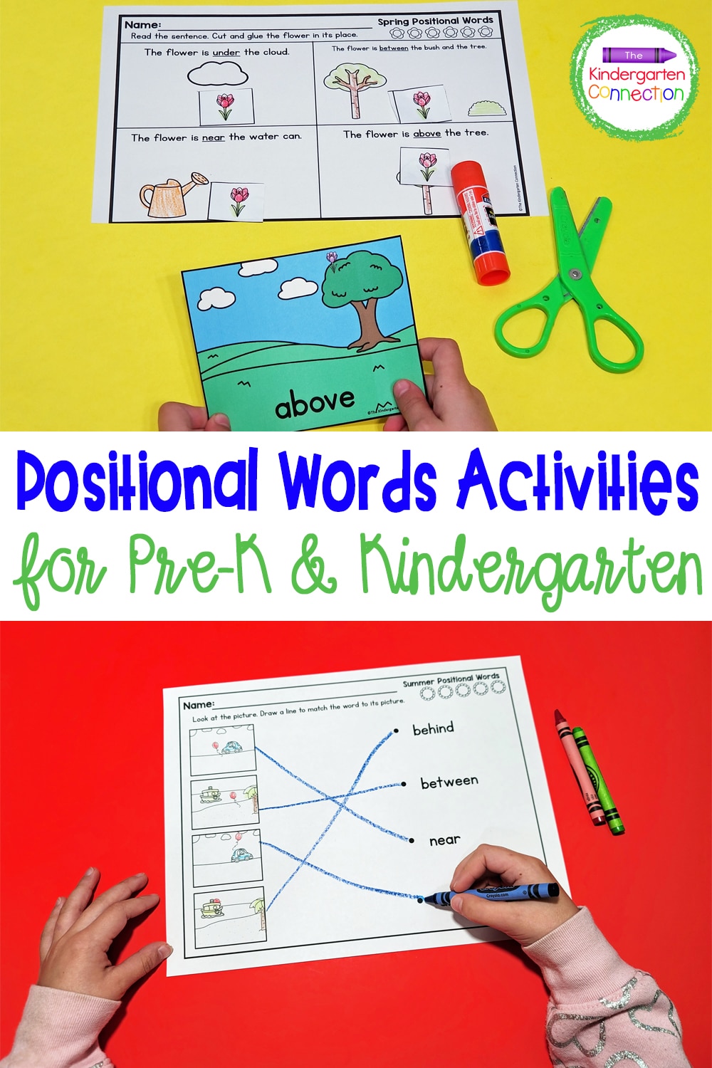 This pack of Positional Words Activities for Pre-K & Kindergarten provides visuals and easy-prep activities that you and your kids will love!