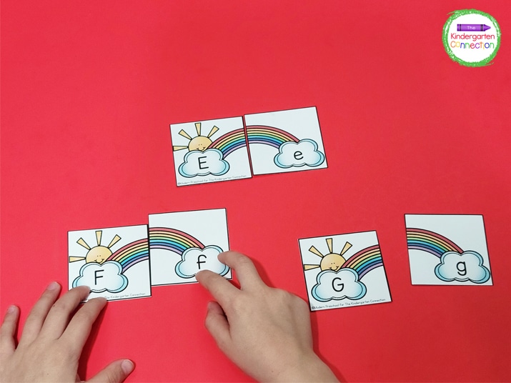 If 26 rainbows are too many for your kids at first, choose just a few letters to play with.