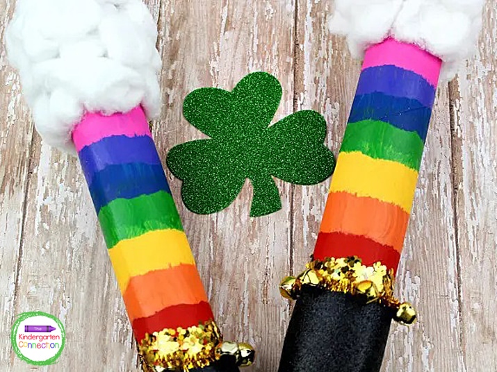 Your St. Patrick's Day Rainbow Rain Stick Craft is now complete!