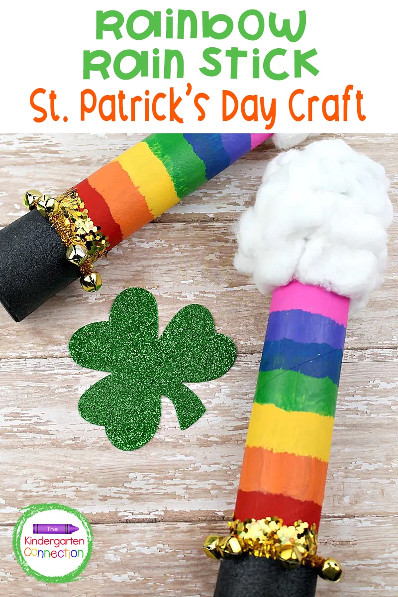 You and your students are going to LOVE celebrating all the fun of March with this St. Patrick's Day Rainbow Rain Stick Craft!