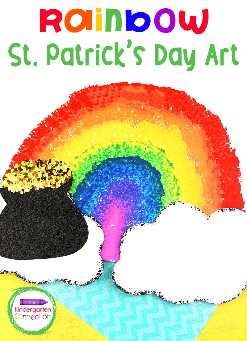 Create a beautiful art masterpiece with your students this March with this Rainbow Canvas St. Patrick's Day Art Project!