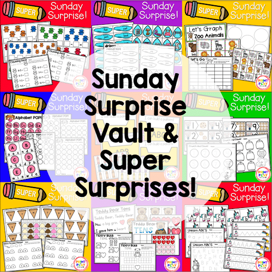 You also get a supercharged weekly email with a bonus printable called the Super Sunday Surprise.