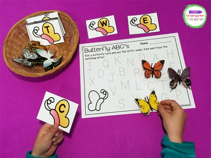 For children not ready for tracing yet, these mats can still be used with wooden butterflies or any fun butterfly manipulative.