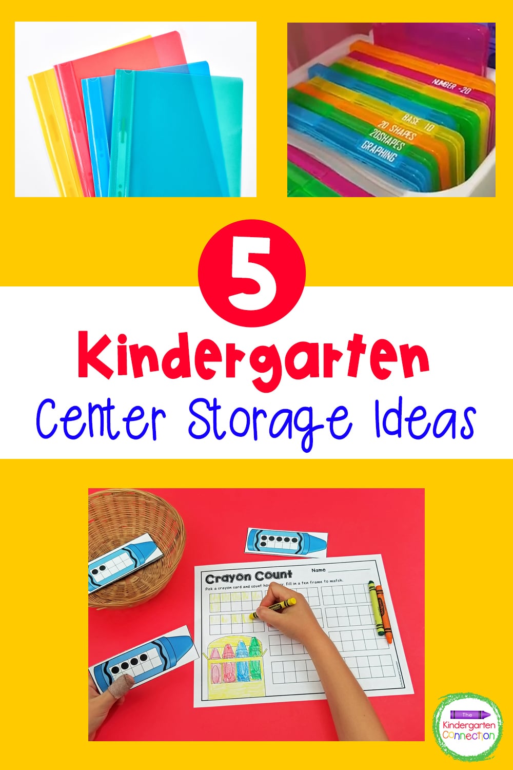 These Top 5 Storage Ideas for Centers in Kindergarten will provide just the inspiration you need for getting organized while stressing less!