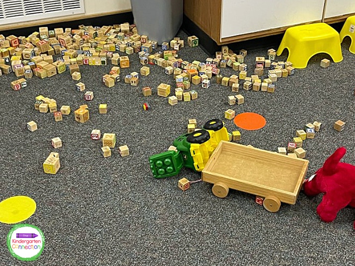 Providing too many toys, blocks, or other manipulatives can lead to overwhelming messes.