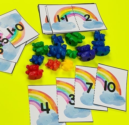 Rainbow Addition Puzzles