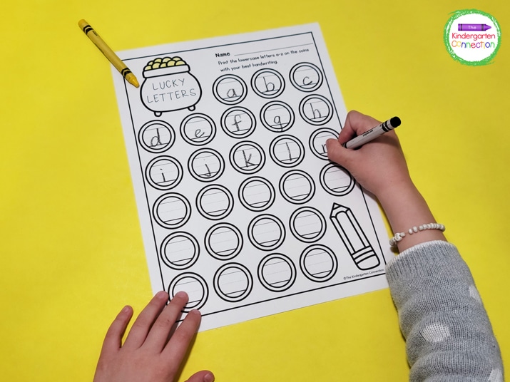 Your students will be so proud to show off their best handwriting with this Lucky Letters printable! Use this as a quick morning work task or an easy handwriting assessment.