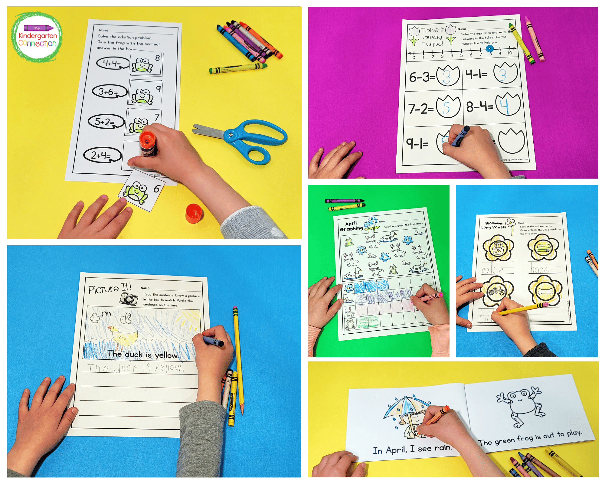 These April printables include activities to strengthen important math and literacy skills.