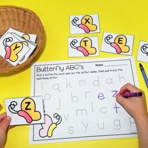 Butterfly Alphabet Match and Trace