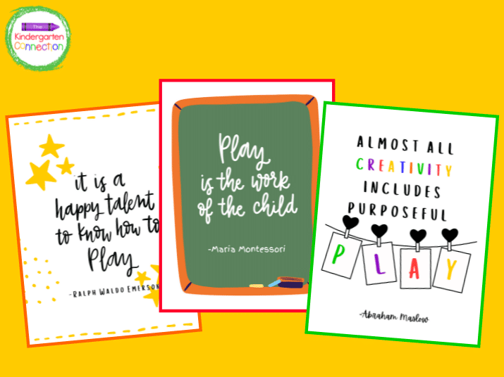 Here are 3 of my favorite quotes about play turned into fun prints just for you!