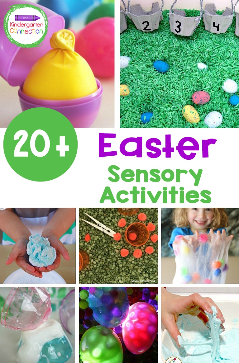 These adorable Easter sensory activities will allow kids to explore their senses, make a mess, and learn about Easter all at the same time!
