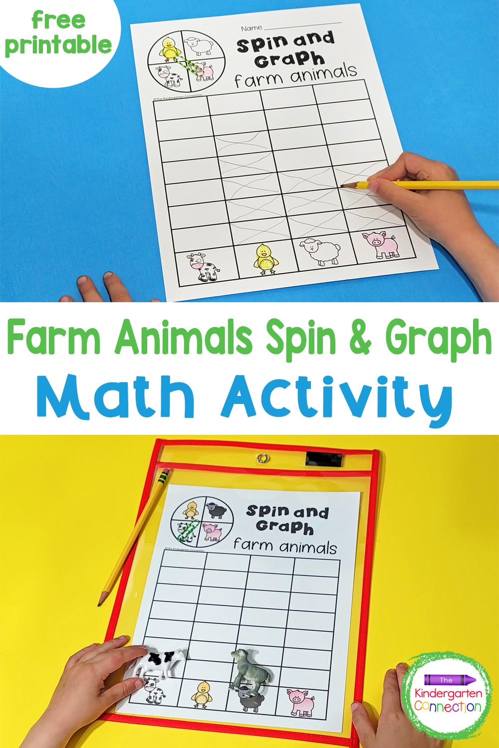 This free Farm Animal Spin and Graph Activity is a great way to get graphing practice in while having fun too!