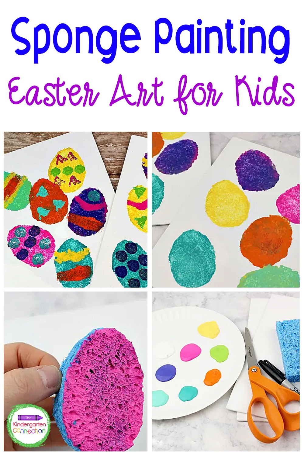 This Sponge Painting Easter Art Activity is an easy and creative way to bring some Easter egg fun into your classroom this spring!