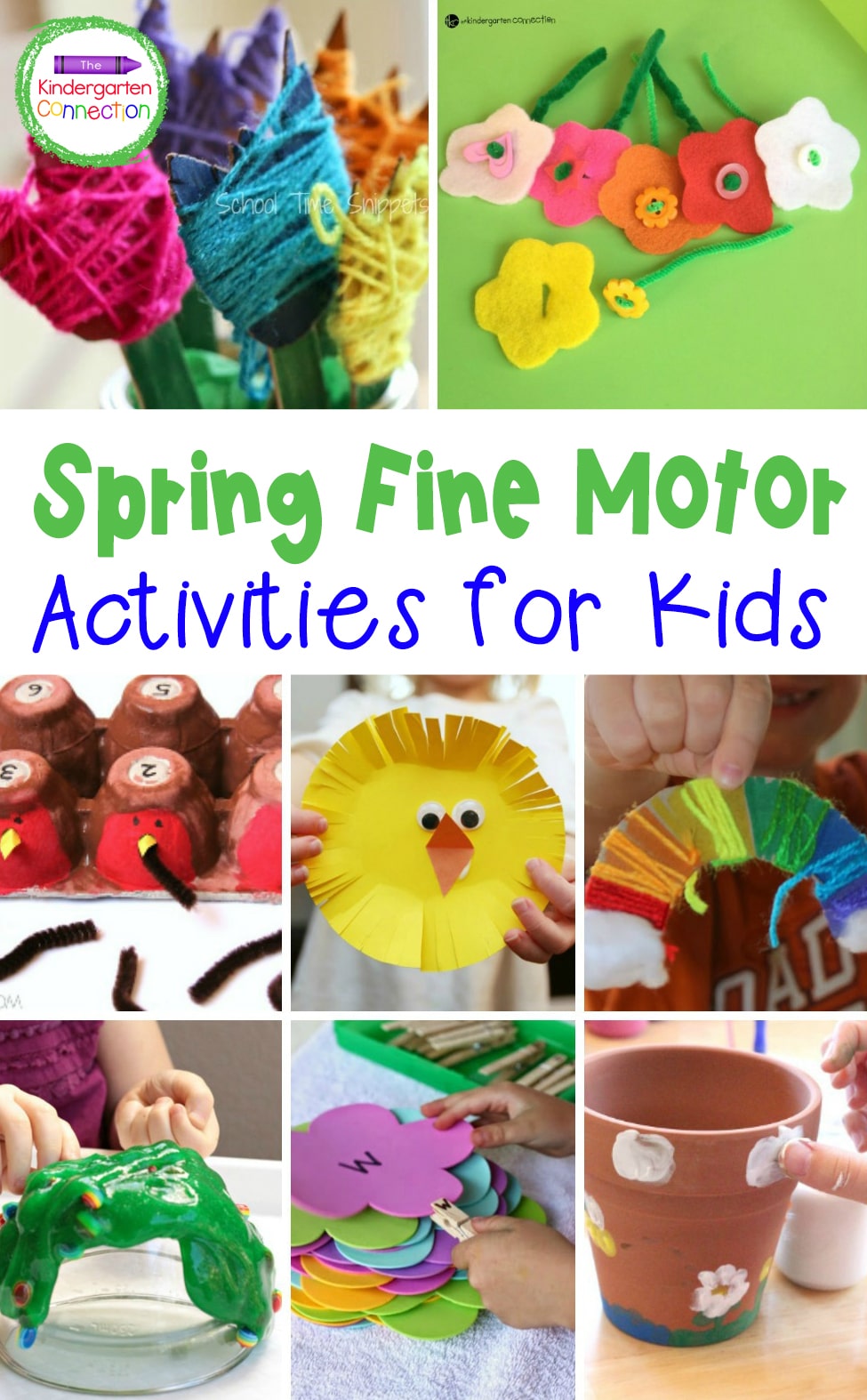 Children will have a blast practicing fine motor skills and creating with these Spring Fine Motor Activities for Kids!