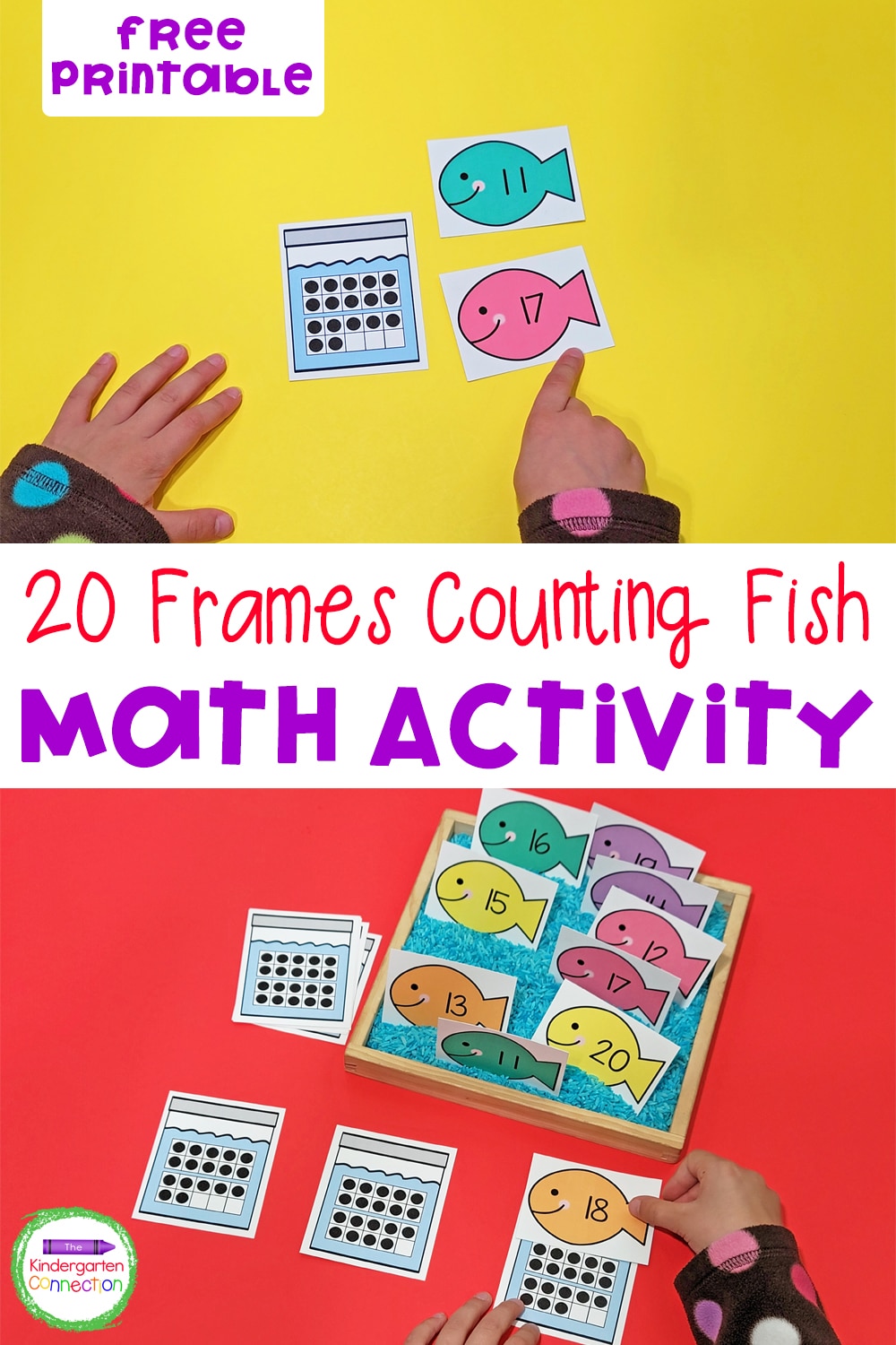 Students will love playing this free 20 Frames Counting Fish Game to practice numbers 11-20 with twenty frames!