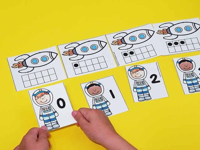 Astronaut Ten Frame Math Activity