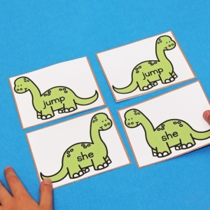 Editable Dinosaur Sight Word Game