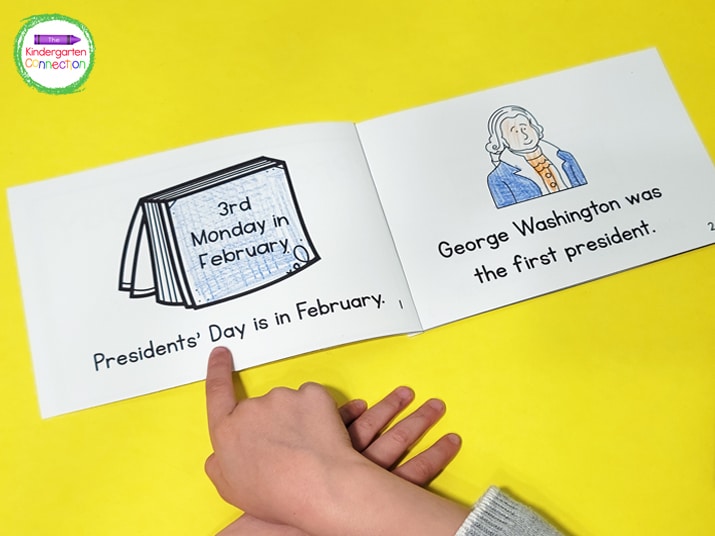 This printable emergent reader bundle includes holiday emergent readers including a President's Day book.