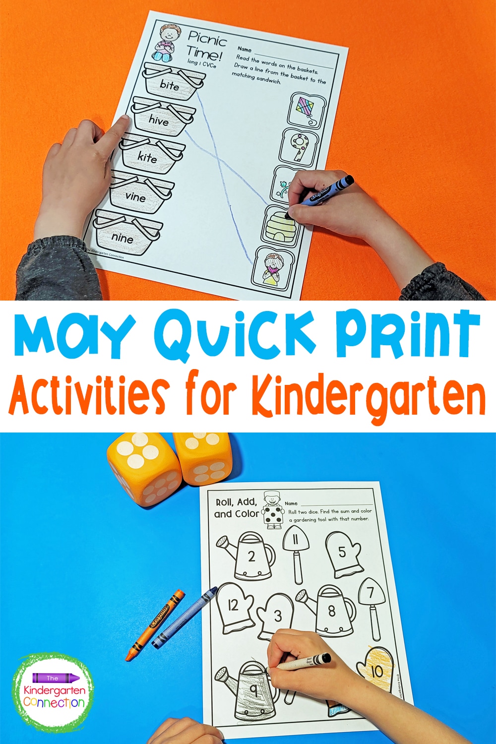 These Kindergarten April Printables for Math & Literacy require no prep and are perfect as simple morning work or take-home activities!