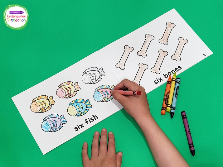 The students will love counting and then coloring the books to make them their own.