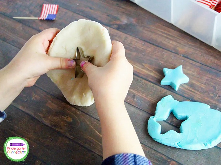 The star cookie cutters are also great for building fine motor strength.