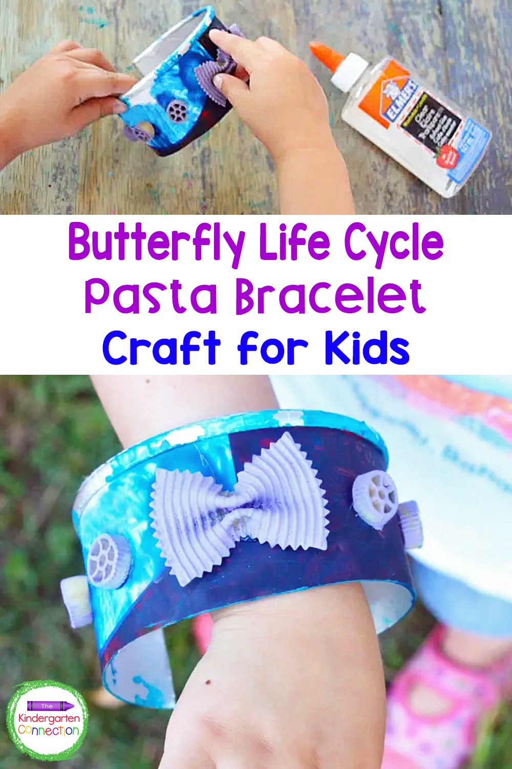 Explore the butterfly life cycle with this fun pasta bracelet craft! Perfect for kids and adding some crafting to your science lessons.