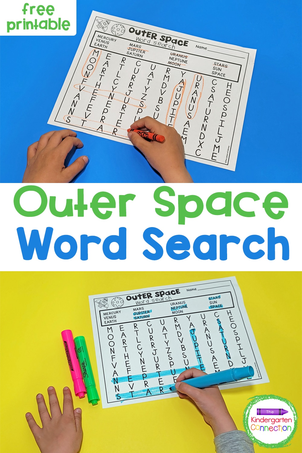 Search for the planets and more with this fun and free Outer Space Word Search for kids! It's perfect for early readers!