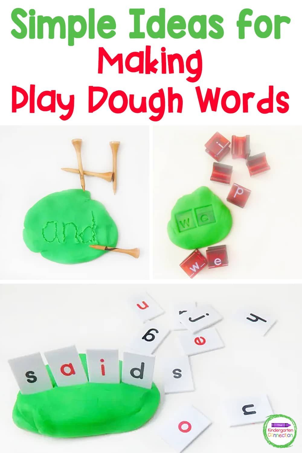 Work on the alphabet, sight words, spelling, and more with these simple, must-try ideas for making words with play dough! 